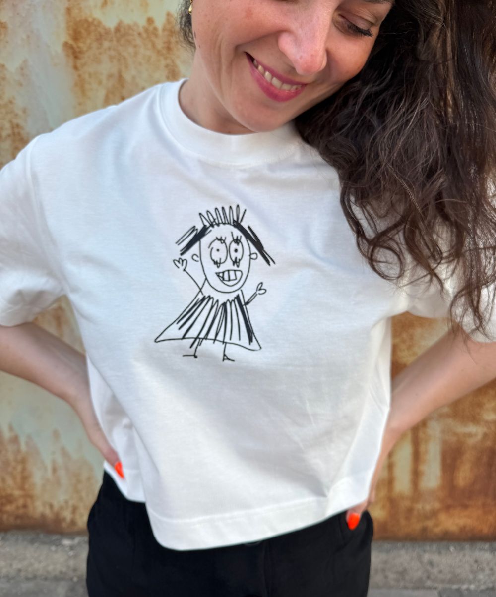 Letní crop top s vlastním potiskem