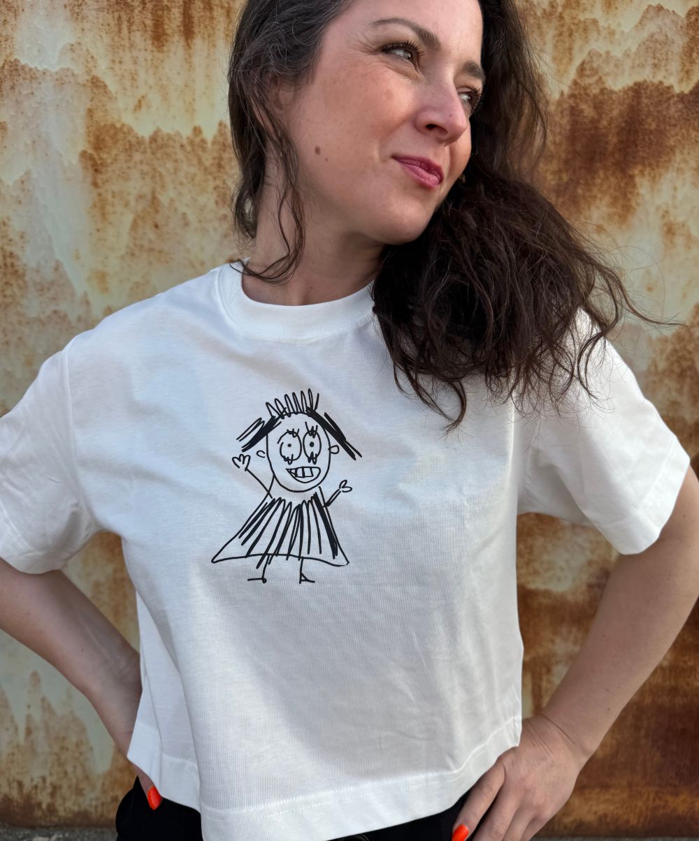 Letní crop top s vlastním potiskem