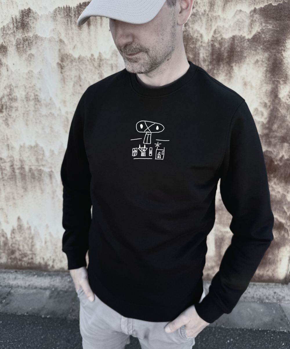 Pánská mikina s dětskou kresbou