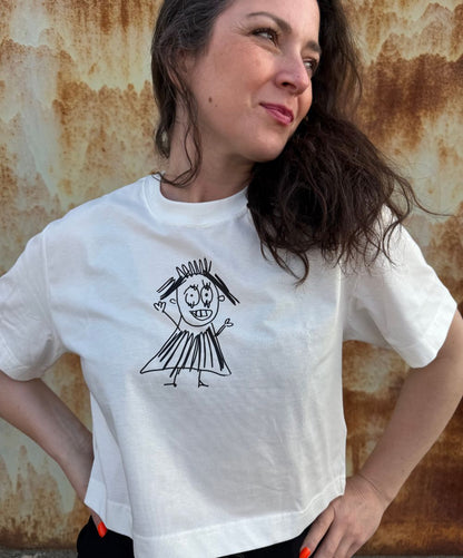 Letní crop top s vlastním potiskem